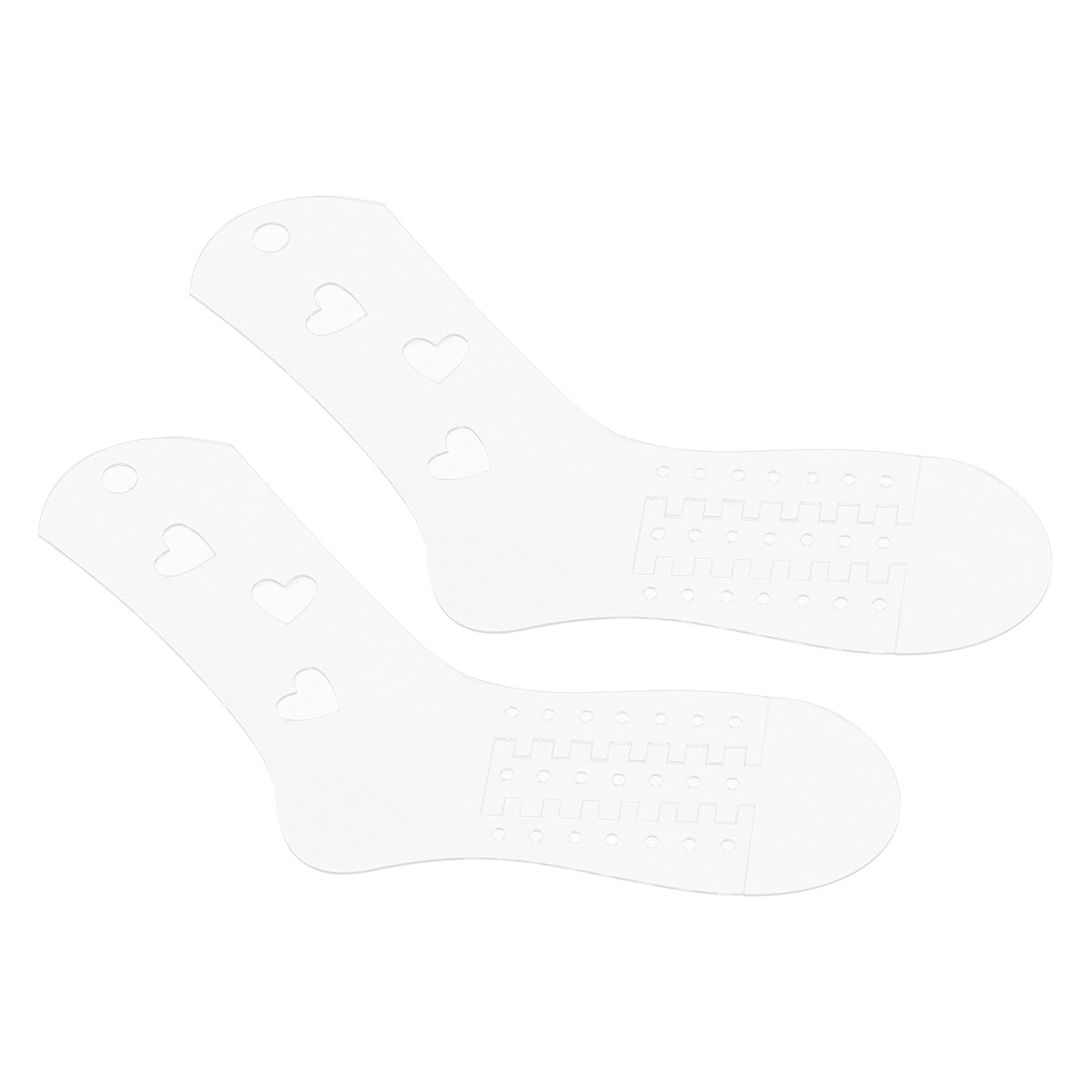 PATIKIL Sock Blocker, 1 Pair Adjustable Socks Blocker Acrylic Stretcher Large Small Funny DIY for Knitting Crochet Socks, Heart