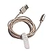Magnetic Android Charging Cable, VOLADOR Micro USB High Speed Charge Cable USB Sync Cable with Metal Plug and Magnetic Design for Android Cellphones(Gold)