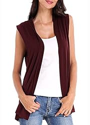 Women's Sleeveless Open Front Cardigan Vest Coat