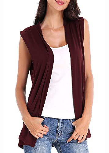 Women's Sleeveless Open Front Cardigan Vest Coat