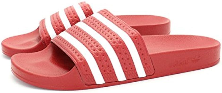 Amazon Adidas サンダル Adilette Scarlet White Scarlet アディダス アディレッタ 赤 レッド スポーツ コンフォート シャワーサンダル 2193 イタリア製 並行輸入品 Adidas アディダス スポーツサンダル