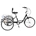 DoCred Adult Tricycles 7 Speed Three Wheel Bike Cruiser Bicycle, 24/26/20 Inch Adult Tricycle w/Low Step-Through Aluminum Frame, Front and Rear Fenders, Adjustable Handlebarsthumb 3