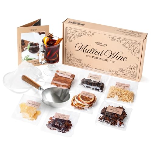 Mulled Wine Kit Mothers Day Hot Mulling Spices for Apple Cider and Infused German Gluhwein Mix | Best Wine Lover Gift for Cozy Nights at Home for New Homeowners