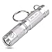 MCCC Mini Aluminum Led Ley Keychain Flashlight, Pocket Size LED Torch EDC Portable Emergency Light (Silver)