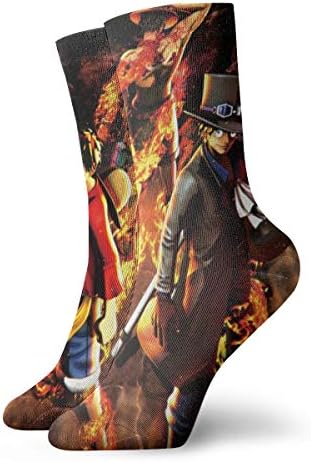 HannahMia Unisex Anime Cartoon Cute Cool One Piece Casual Cute Music Band Athletic Crew Socks Gift