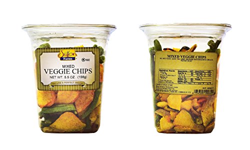 Setton Dried Veggie Chip, Variety Pack w/ all flavors (Beet, Carrot, String Bean, Mix Vegetable, Okra), Pack of 5