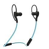Masione® Sport Bluetooth Headphone Earphone Wireless Stereo Headset Earpiece with Microphone For iPhone Samsung LG Cell Phones Tablet (Black Blue)