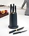 Joseph Joseph 10077 Elevate Stainless Steel Non-Stick Set with Rotating Knife Block, 7-Piece, Black (Discontinued)