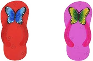 Amazon.com : Cement Flip-flop Stepping Stones, 9¼ Red & Pink : Garden