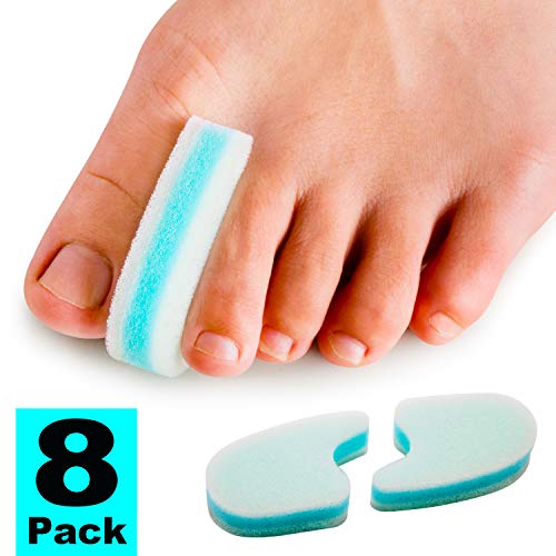 Sumifun Toe Spacers, 8 Packs of Toe Separators for Align Toes and Overlapping Toes and Hammer Toe Pain Relief - Thumbnail 7