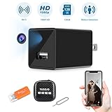 Hidden Camera, Mini USB Hidden Camera, 1080P HD Hidden Camera Charger, Wide-Angle Lens Home Security Camera, Baby Camera with Activity Detection Alert, Hidden Camera WiFi with Phone APP, Nanny Cam