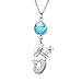 Monily Minimalist Mermaid Necklace Fish Scale Pendant Necklace for Women
