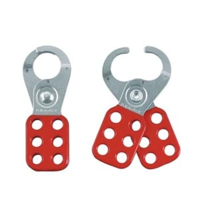 Master Lock Lockout Tagout Hasp, Vinyl Coated Steel Hasp, 1-1/2 in Jaw Clearance, 421
