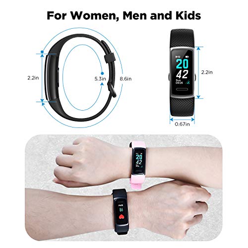Fitness Tracker, Activity Tracker Smart Watch with Call & SMS Reminder, IP68 Water