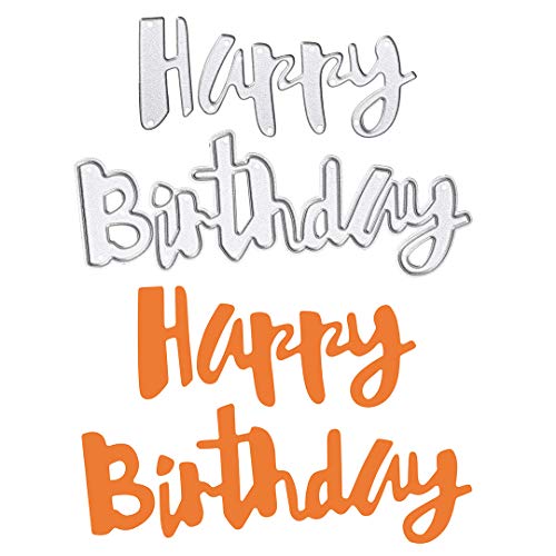 Happy Birthday Metal Cutting Dies Emboss Stencil DIY Scrapbooking Cards Craft