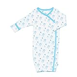 Babysoy Organic Pattern Kimono Bundler, Blue Bear, 3-6 Months