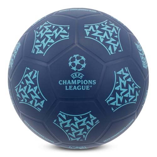 Hy-Pro Ballon de Jeu sous Licence Officielle UEFA Champions League - Taille 5, 22,9 cm, Excellente idée Cadeau, Produit UCL, Doux, intérieur et extérieur