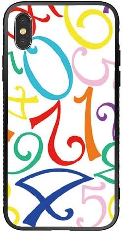 Amazon Co Jp Iphone12promax スマホカバー ケース 背面アクリル ガラスジャケット型 数字 ナンバー 幾何学 乱数 マルチカラー ホワイト 白 風水 Num0001 受注生産 家電 カメラ