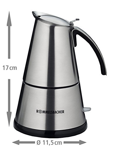 ROMMELSBACHER EKO 364/E Espressokocher elektrisch (2-4 Tassen, 250ml Füllmenge, 2 Edelstahl-Filtereinsätze… – Bild 3