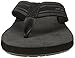 Quiksilver Men's Monkey Wrench 3 Point Sandal, Black/Black/Brown, 13 M US