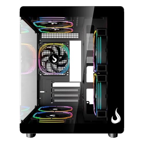 Gabinete Gamer Rise Mode Galaxy Glass X Mini, M-ATX, Lateral e Frontal em Vidro Temperado, Preto - RM-GA-GGXN-FB