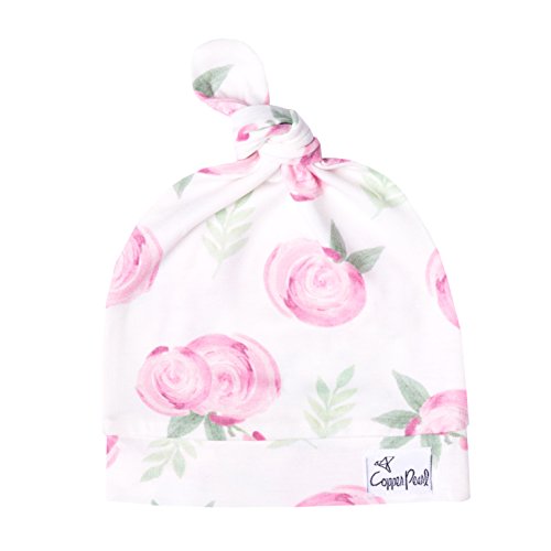 Baby beanie hat top knot stretchy soft for girl "grace"…