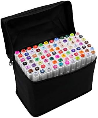 JUFANA Art Markers| 60 or 80 Color Five Drawing Double-Pointed Markers Wide Fine Point Brush Marker