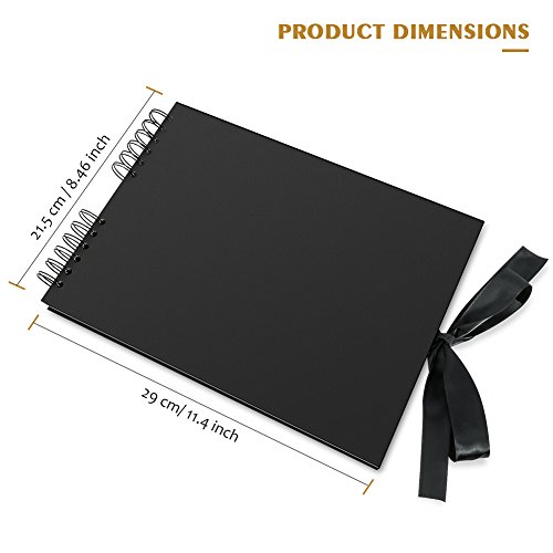 image for Scrapbook Photo Album, ZOTO Self Adhesive DIY Scrapbooking Kit with 80