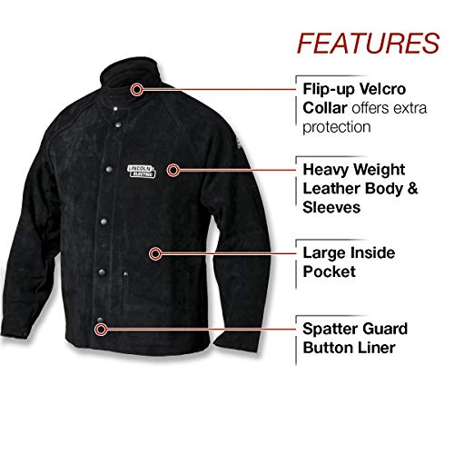Lincoln Electric Heavy Duty Leather Welding Jacket Full Leather Body