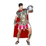 Brave Men’s Roman Gladiator Costume Set for Halloween Audacious Dress Up Party (Stardard)