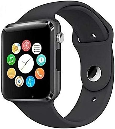 snowpack A1 Bluetooth Smart Watch with Camera and Sim Card Support for All 3G & 4G Android/iOS Smartphones - Black Color