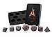 Forged Dice Co. Metal Dice Set - Polyhedral Dice Set of 7 with Dice Storage Tin and Stickers - Metal DND Dice and Gaming Dice for Dungeons and Dragons RPG Games Iron w/Orange Numbers