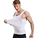 HANERDUN Mens Slimming Body Shaper Vests Undershirt Abs Abdomen Slim, White, X-Large