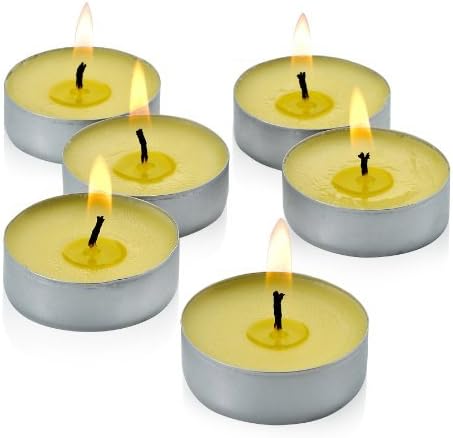 Colibyou Waxations Citronella Summer Yellow 50 Pack Indoor/Outdoor Tealight Candles USA MADE