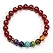 MILAKOO 7 Pcs Chakra Crystal Stone Bracelet Yoga Meditation Relax Anxiety Wristband for Women Men Gift