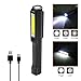 USB Rechargeable Work Light, RuiFengShun Portable COB Work Inspection Lights+LED Flashlight with Magnetic Base & 120° Rotating Clip, Multi Dimming Modes, for Car Truck Repair,Home Using, Emergency