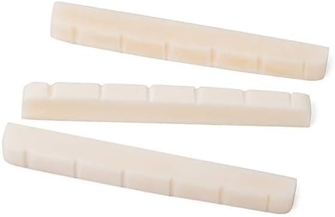 Alnicov 42MM Unbleached Pure Bone Nut Guitar Slotted Bone Nut For Strat Tele Electric Guitar 42X3.5MM, 42x3.5x4.8mm - Image 3
