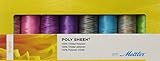 Mettler Polysheen Each 8 Colors Bright Colors Thread (Set of 1), 1500 yd/1372m,