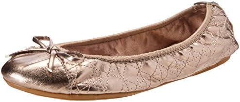 Butterfly Twists Womens Olivia Pewter Quilted Fold Up Ballet Pumps Shoes Size 5