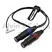 Two XLR 3 pin female to 5 pin male lemo Audio Input Cable for Arri Alexa Mini