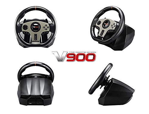 Subsonic - V900 Steering Wheel with Pedals and Gearshift Paddles For Playstation 4 - PS4 Slim/ Pro - Xbox One S - Nintendo Switch - PC - PS3 (Compatible with all Racing Games) (PS4//xbox_one//)