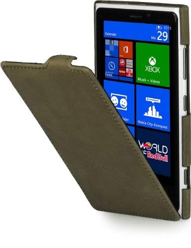 StilGut UltraSlim, Genuine Leather Case for Nokia Lumia 920, Old Style Lawn Green — image 1
