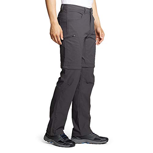 Eddie Bauer Men's Guide Pro Convertible Pants, Dark Smoke, 34W x 32L