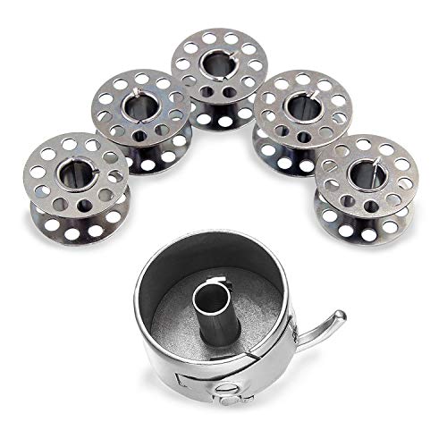 Addicted DEPO Bobbin Case and 5PCS Metal Sewing Bobbins Suitable for Most Domestic Sewing Machines 15, 15A Class - Thumbnail 3