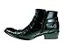 Alfa Men's M1732 Crocodile Textured Cowboy Ankle High Boot
