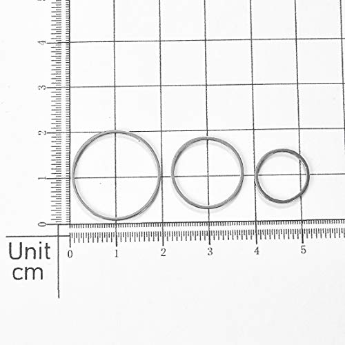 OBSEDE Hollow Stainless Steel Pendants Charm Circle Shape Frame Jewelry Findings Bezels for DIY Crafts Earring Necklace Making 60pcs