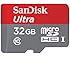 SanDisk Ultra 32GB microSDHC UHS-I Card with Adapter, Grey/Red, Standard Packaging (SDSQUNC-032G-GN6MA)