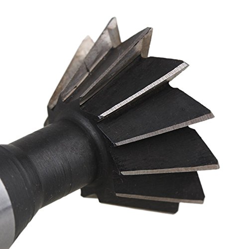 30mm Dia 60-Degree Silver HSS Double-edged Dovetail Cutter Metalworking End Mill 12 Flutes - Thumbnail 5