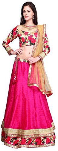 aksharfashion women's net lehenga choli (akshar-12,pink,free size)