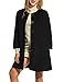 Meaneor Women 3/4 Long Sleeve Coat Wool Blended Slim Outerwear Winter Overcoat